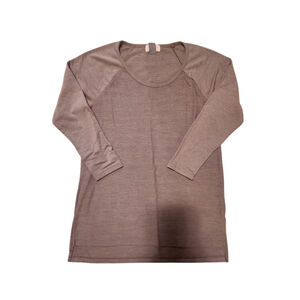 Women's Old Navy Long Sleeve Silver Sparkle Grey Casual Baseball Tee XSP